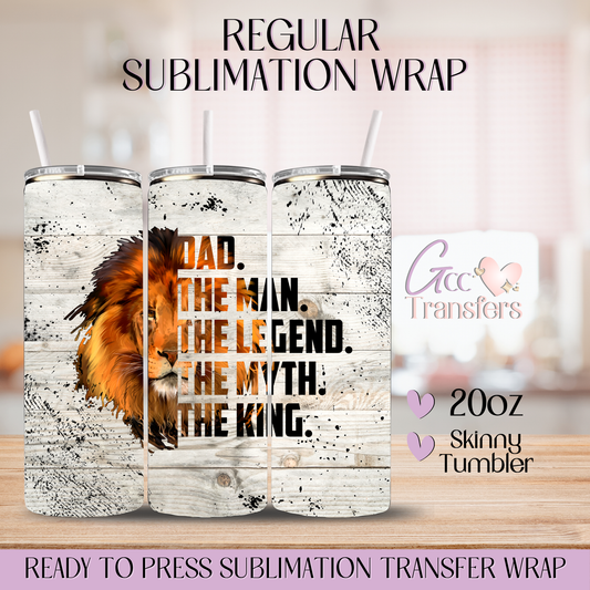 Dad The Man, The Legend - 20oz Regular Sublimation Wrap