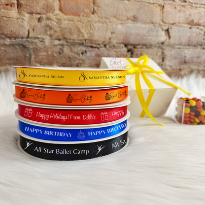 5/8" Custom Printing Ribbon - Double Face Satin