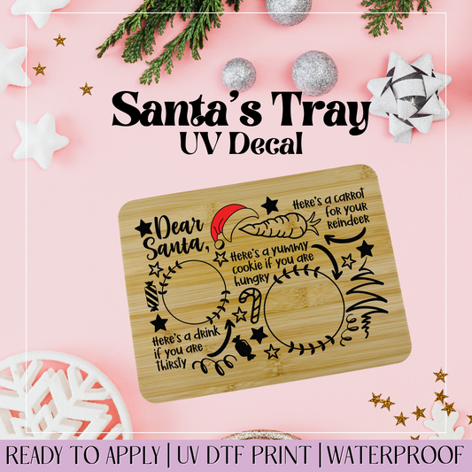 Dear Santa Red Hat  - Santa Tray UVDTF Decal