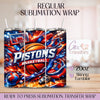 Detroit Pistons Basketball Team - 20oz Regular Sublimation Wrap