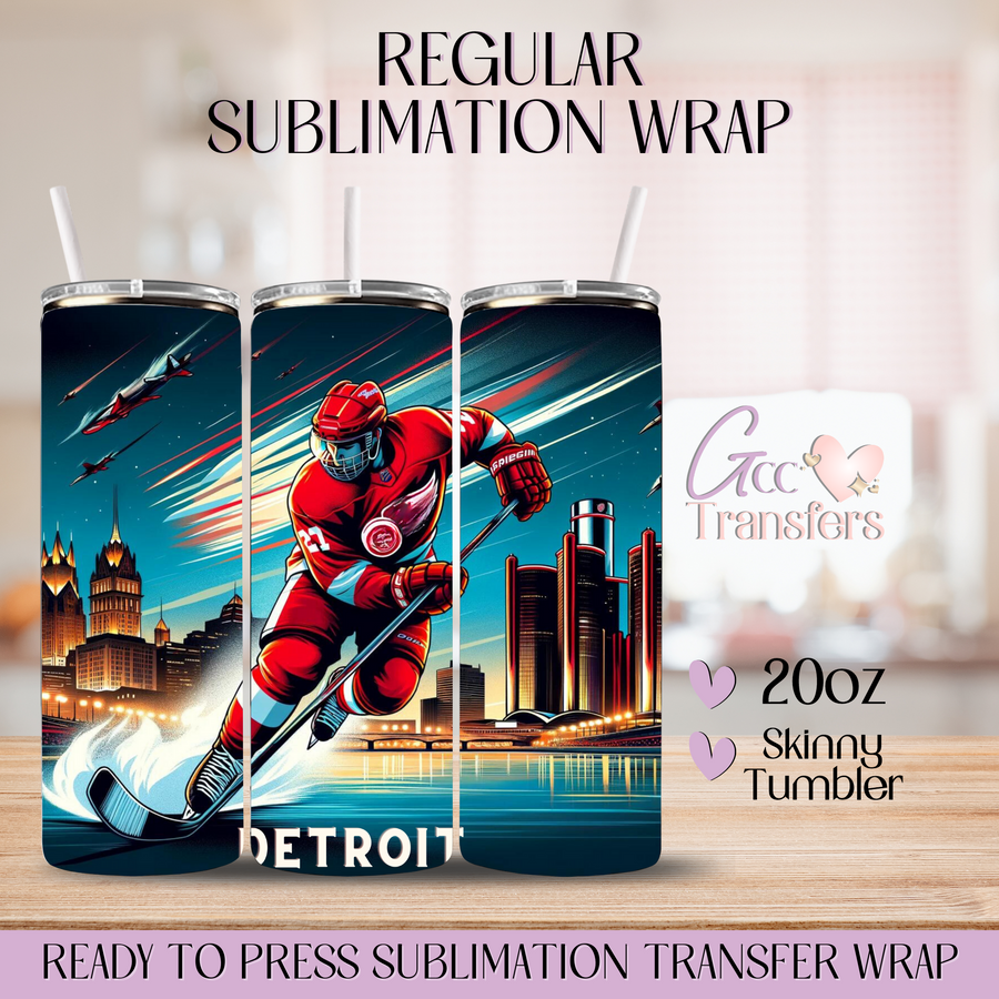 Detroit Red Wings Player - 20oz Regular Sublimation Wrap