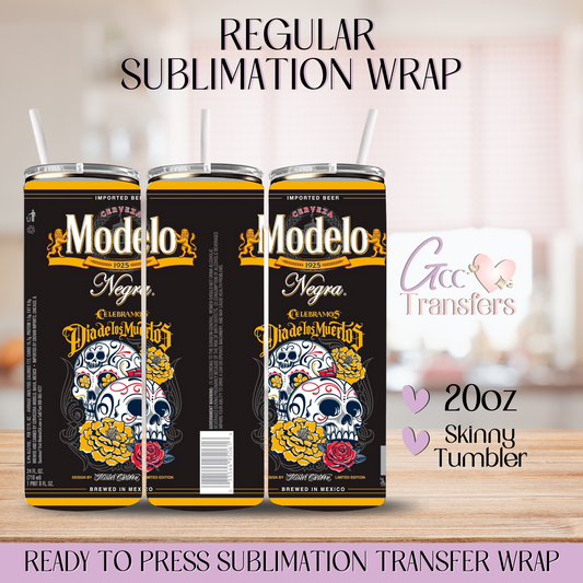 Dia de los Muertos Modelo - 20oz Regular Sublimation Wrap