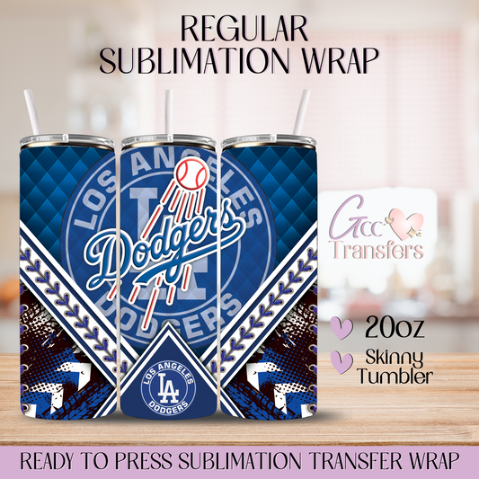 LA Dodgers Baseball - 20oz Regular Sublimation Wrap