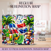 Dominican Republic Pride Flag Folklore - 20oz Regular Sublimation Wrap