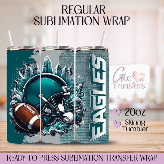 Eagles Football Team - 20oz Regular Sublimation Wrap