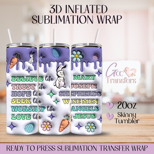 Easter Christening - 20oz 3D Inflated Sublimation Wrap