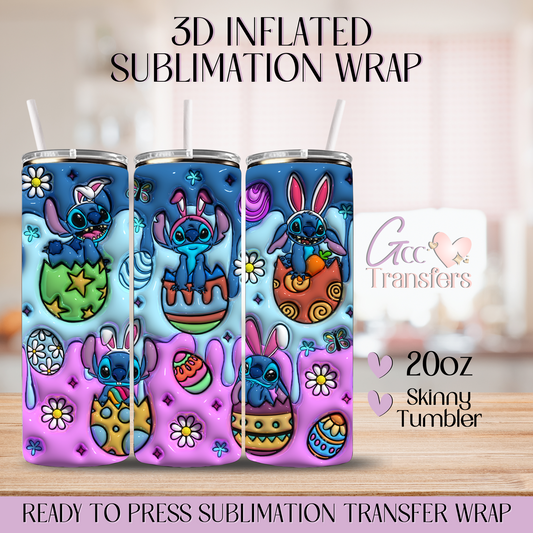 Easter Egg Cute Character - 20oz 3D Inflated Sublimation Wrap