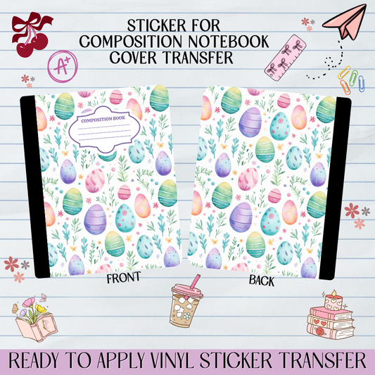 Easter Eggs Floral - Sticker for Notebook Cover