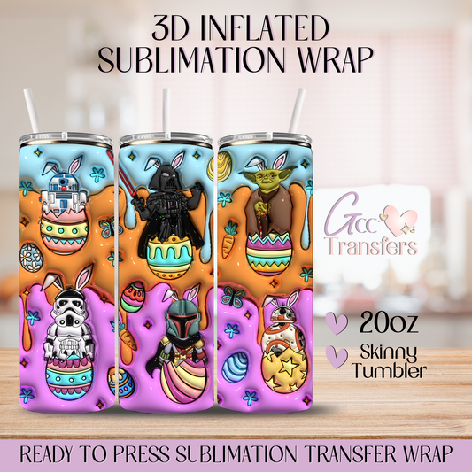 Easter Wars Characters - 20oz 3D Inflated Sublimation Wrap