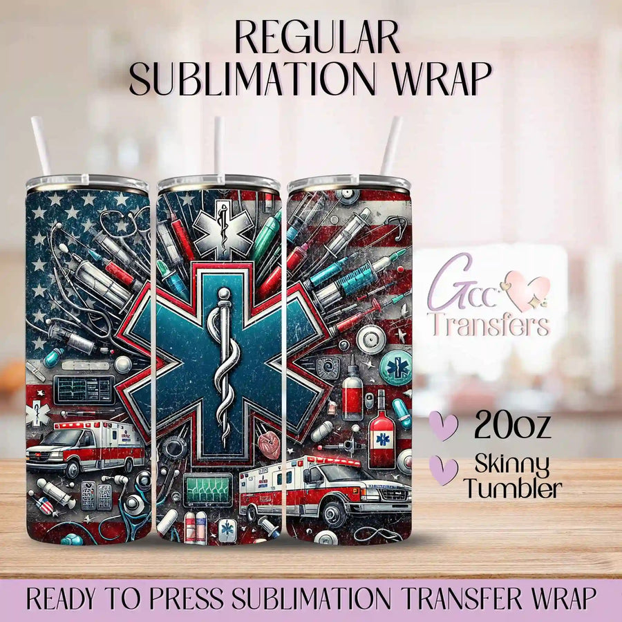 EMT Paramedic Ambulance - 20oz Regular Sublimation Wrap