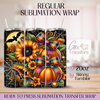 Fall Pumpkin Sunflowers - 20oz Regular Sublimation Wrap