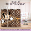 Luxury Mice Brown Zipper- 20oz Regular Sublimation Wrap