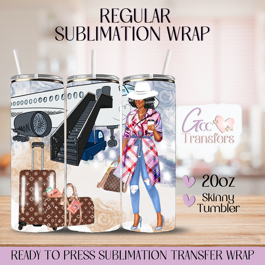 Fashion Travel Girl - 20oz Regular Sublimation Wrap