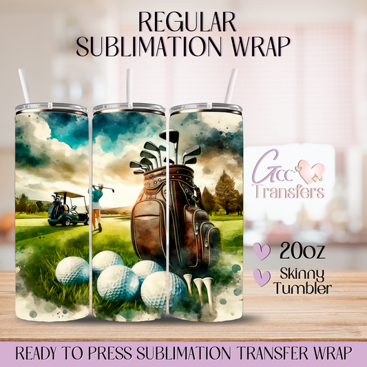 Female Golfer Player - 20oz Regular Sublimation Wrap