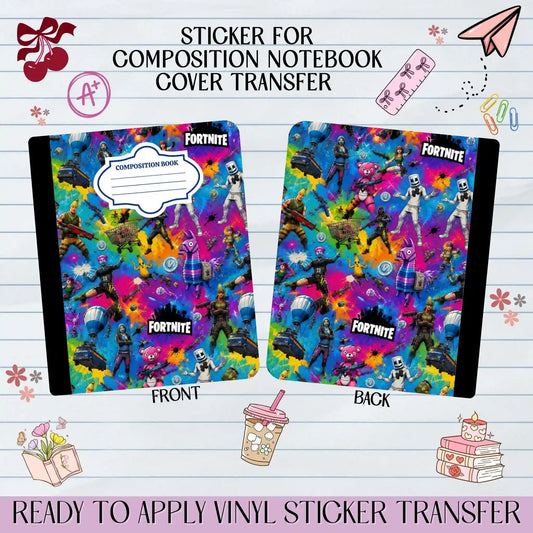 Video Game Fortxnite - Sticker for Notebook Cover