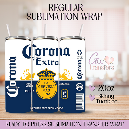 Extra Mexican Beer - 20oz Regular Sublimation Wrap