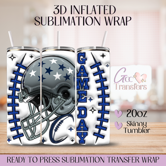 Game Day Football - 20oz 3D Inflated Sublimation Wrap