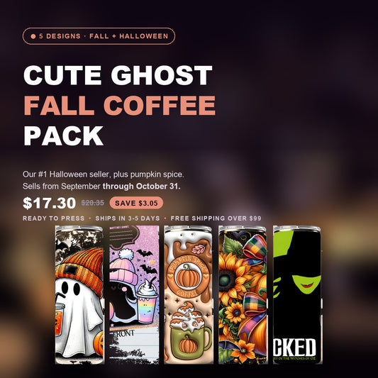 Cute Ghost & Fall Coffee Pack