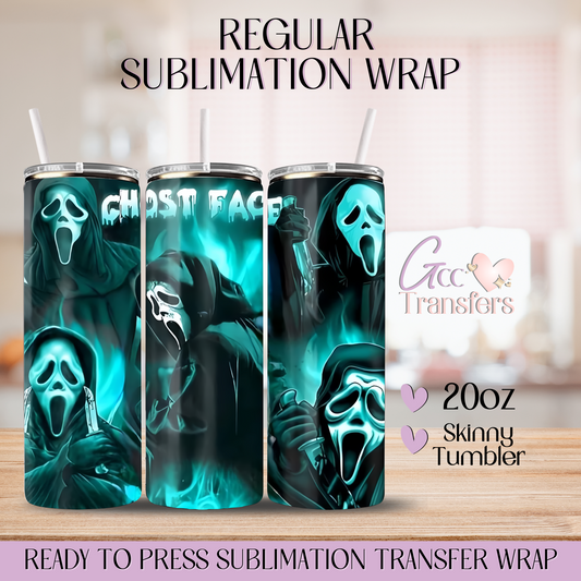 Ghost Face Borealis - 20oz Regular Sublimation Wrap