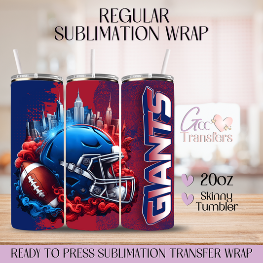 Giants Football Team - 20oz Regular Sublimation Wrap