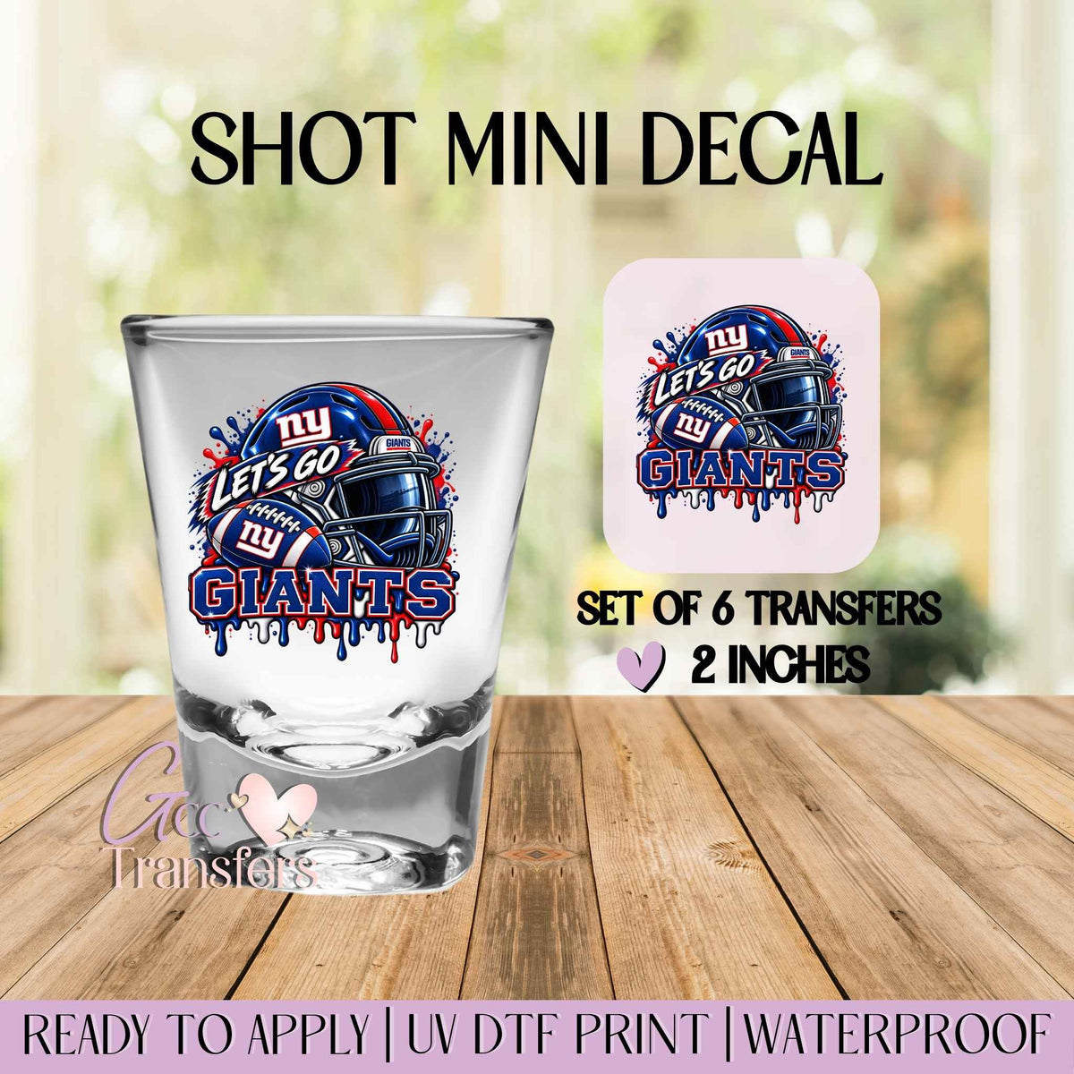Giants Football Ball - Set of 6 (Shot UV Decals)