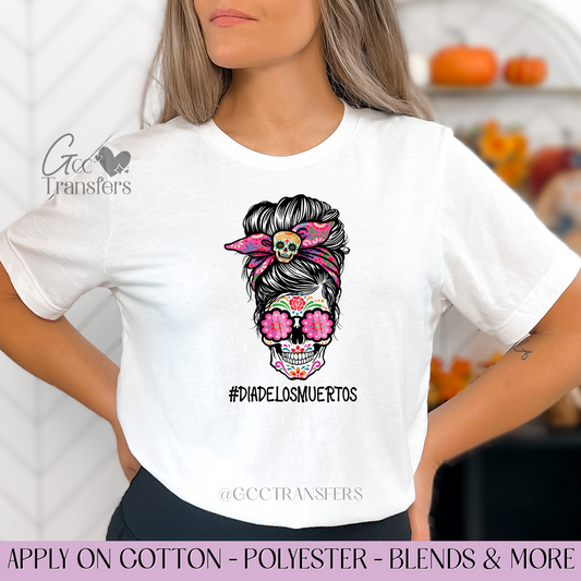 Girl Dia De Los Muertos - Full Color DTF Transfer