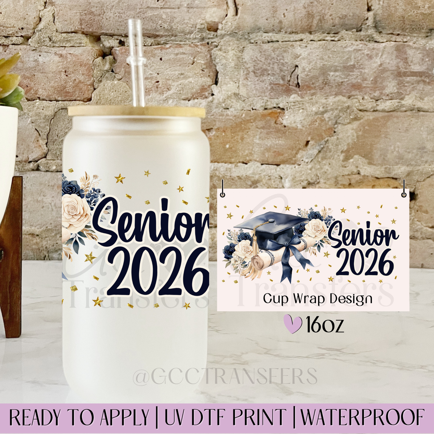 Graduation Senior 2026 - 16oz UV DTF WRAP