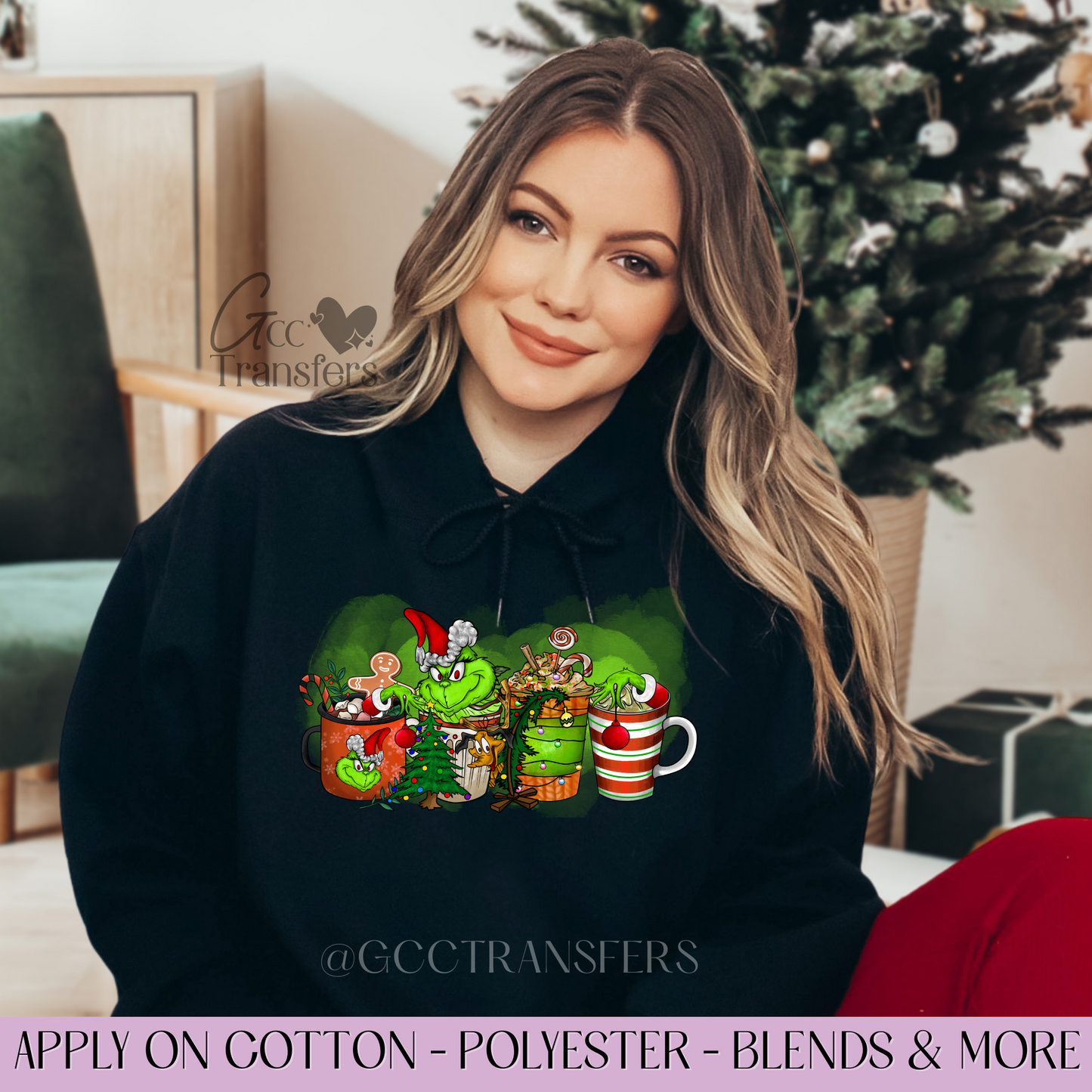 Grinch Coffee - Full Color DTF Transfer