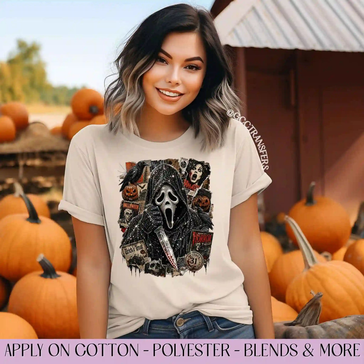Horror Halloween Scream- Full Color DTF Transfer
