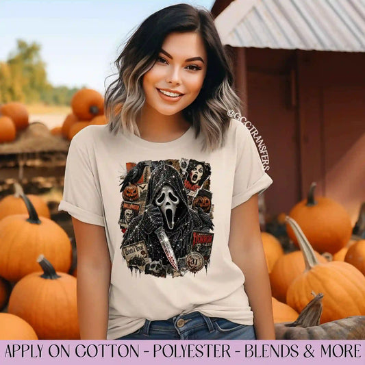Horror Halloween Scream- Full Color DTF Transfer