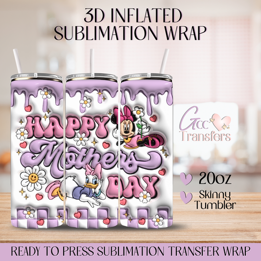 Happy Mothers Day - 20oz 3D Inflated Sublimation Wrap