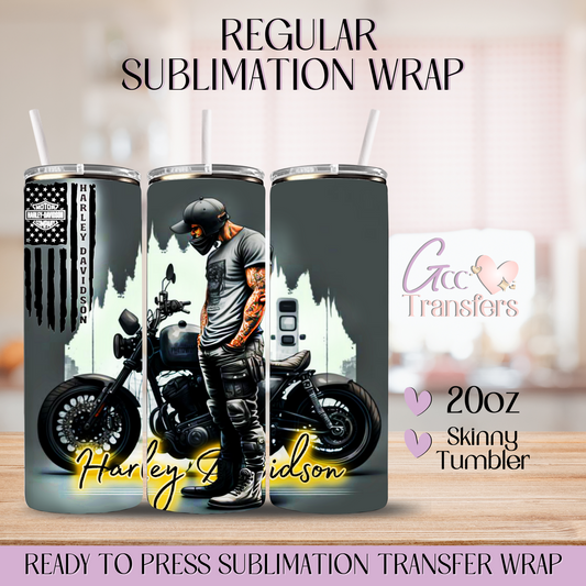 Harley Bike - 20oz Regular Sublimation Wrap