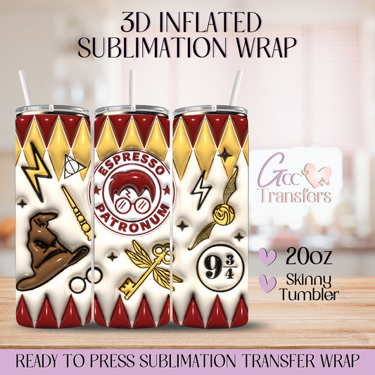 Wizard School Owl Mail - 20oz 3D Inflated Sublimation Wrap