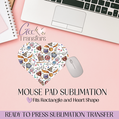 Enchanted Wizard School  - Mouse Pad Sublimation Transfer