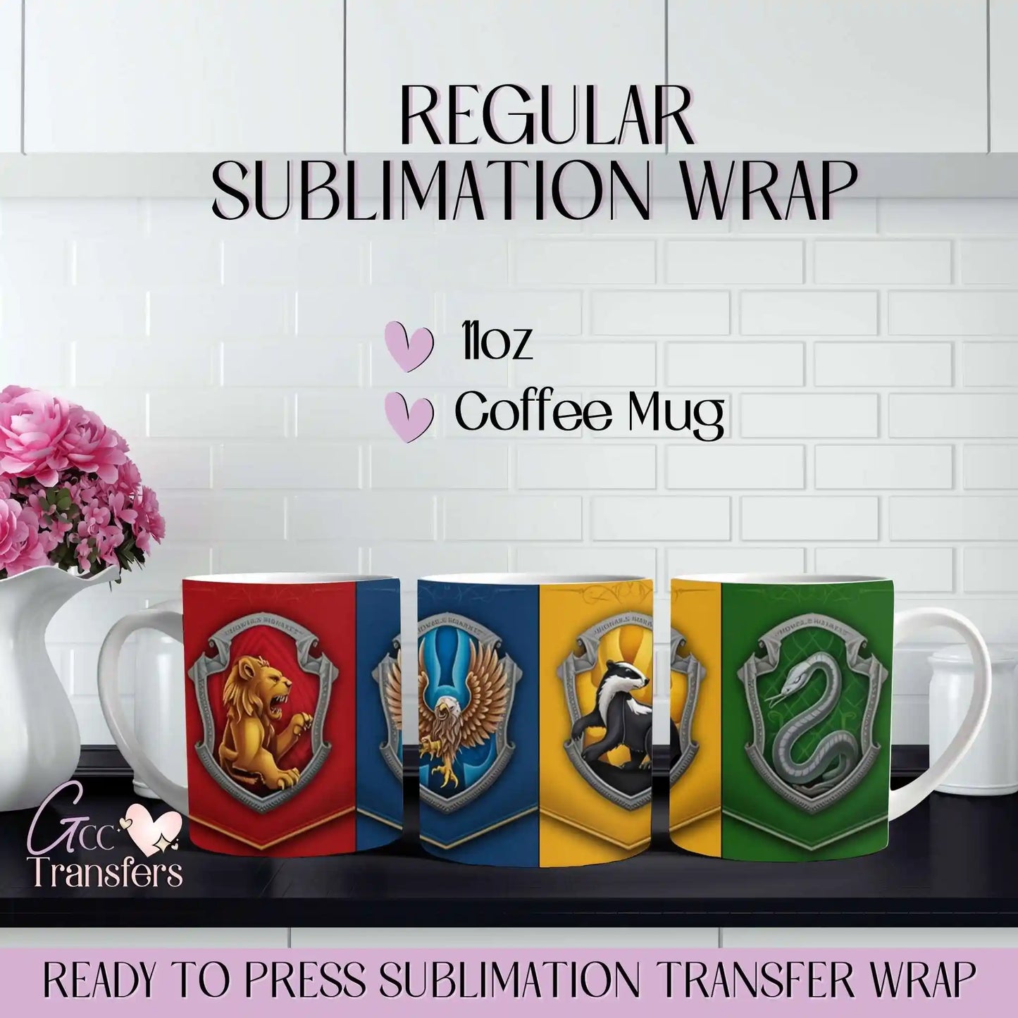 Wizard Houses Crest - 11oz Mug Regular Sublimation Wrap