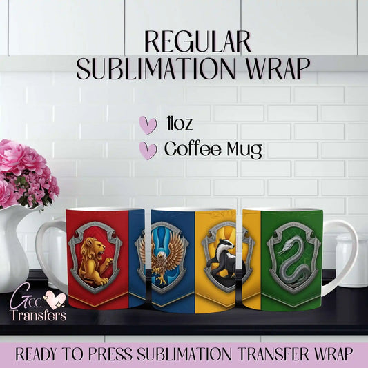 Wizard Houses Crest - 11oz Mug Regular Sublimation Wrap