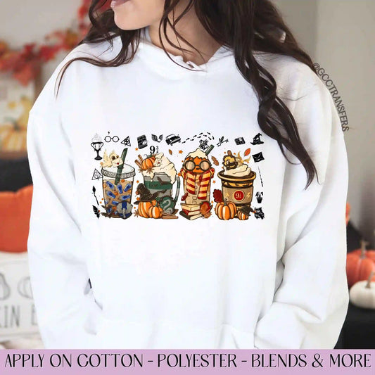 Fall School Iced Coffee - Full Color DTF Transfer