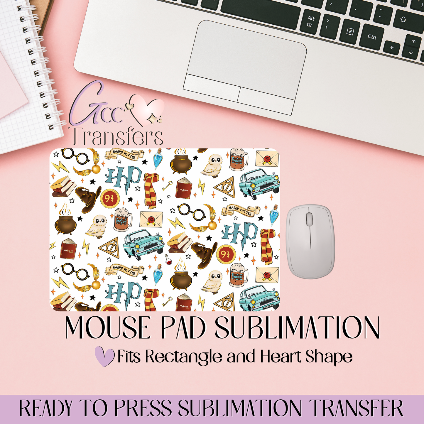 HP Wizard School Elements - Mouse Pad Sublimation Transfer