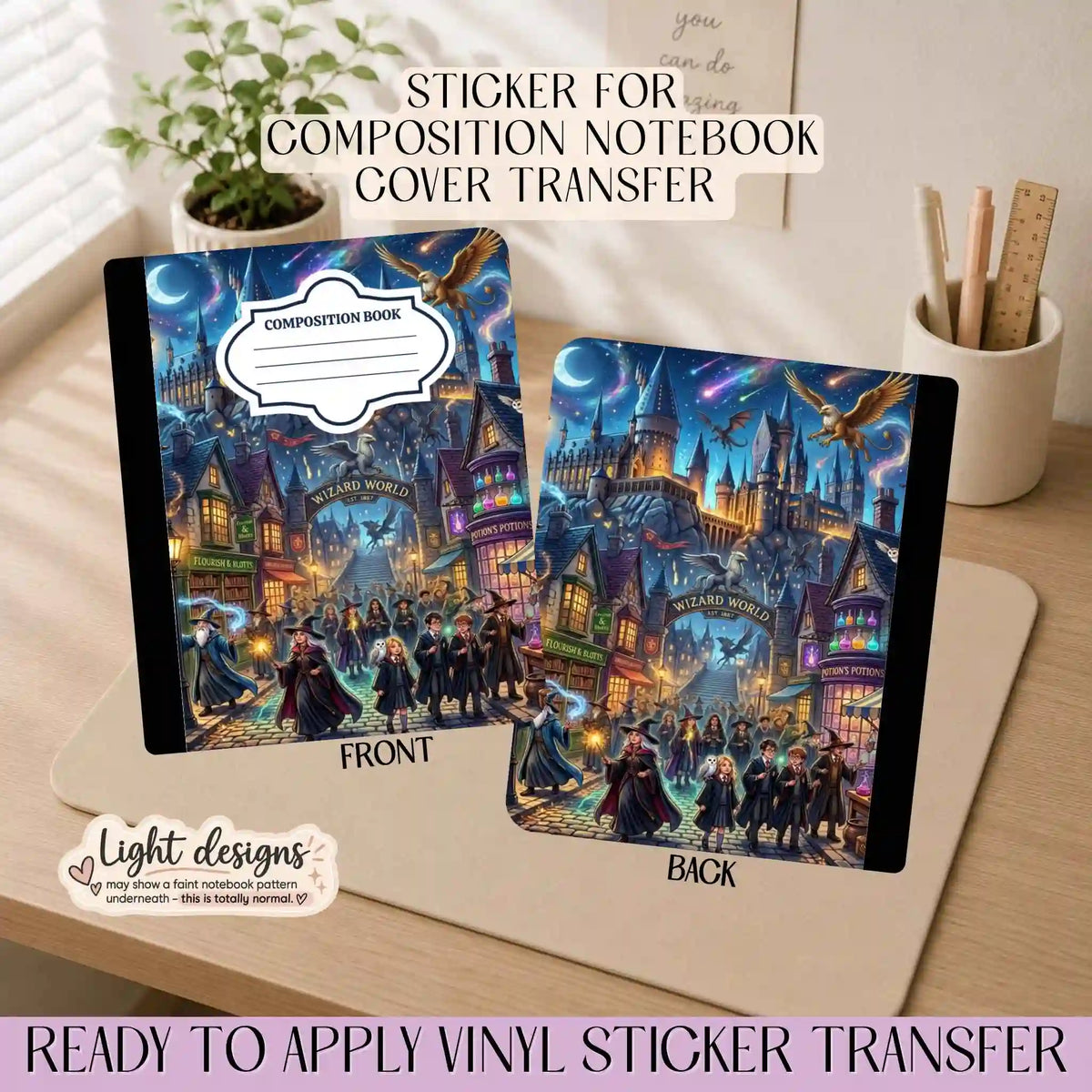 Wizard World Magic School - Sticker for Notebook Cover