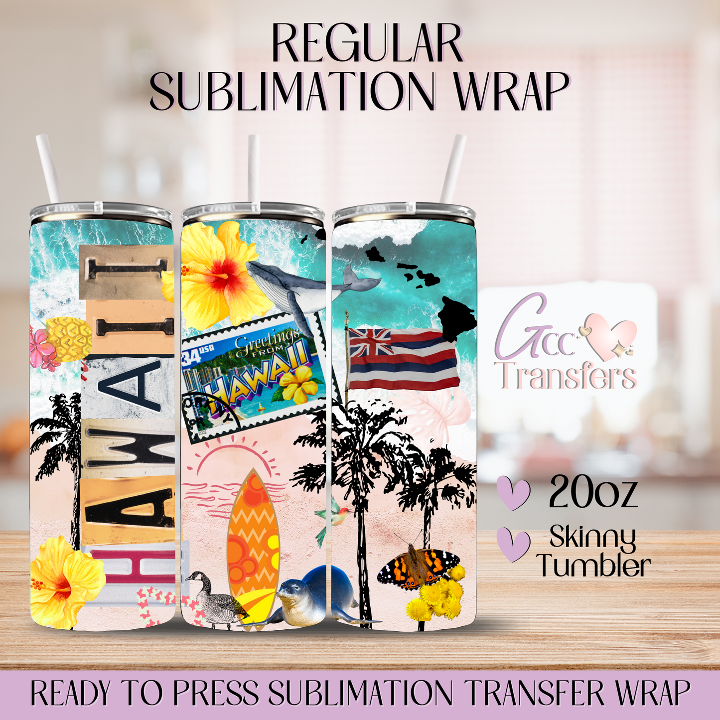 Hawaii Trip - 20oz Regular Sublimation Wrap