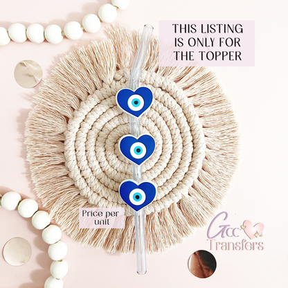Heart Eye Evil (RTS) Straw Topper