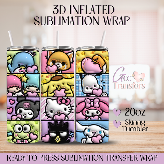 Cat College - 20oz 3D Inflated Sublimation Wrap