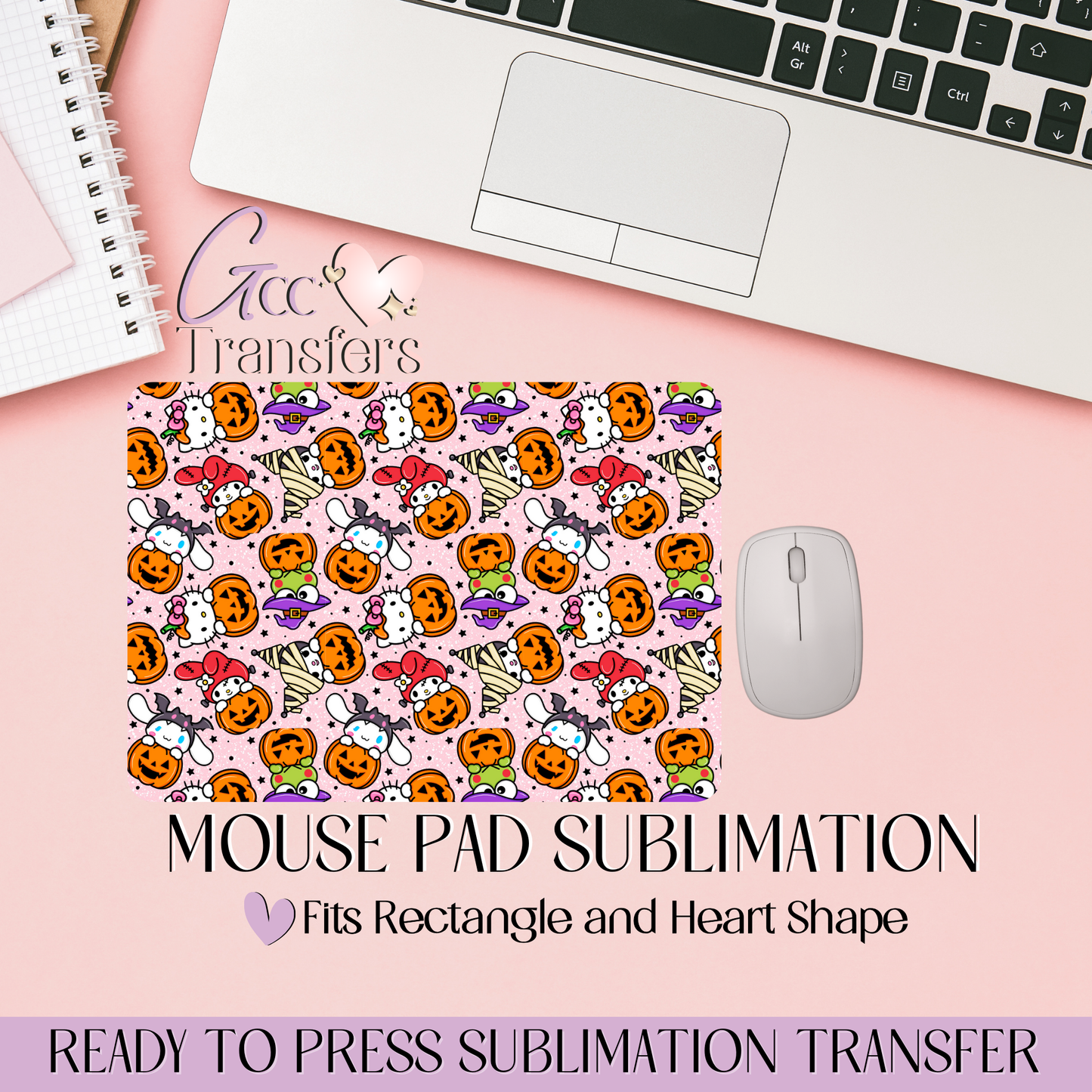 Kitty Halloween Costume - Mouse Pad Sublimation Transfer