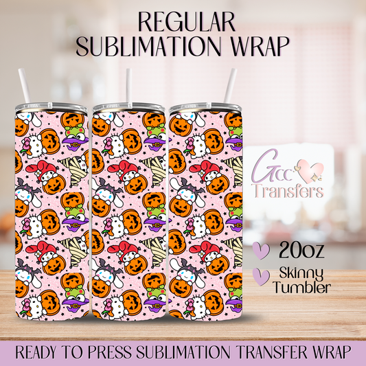 Halloween Kitty Pumpkin - 20oz Regular Sublimation Wrap