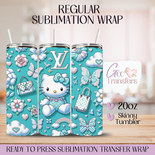Fashion Cat Wearing Luxury - 20oz Regular Sublimation Wrap