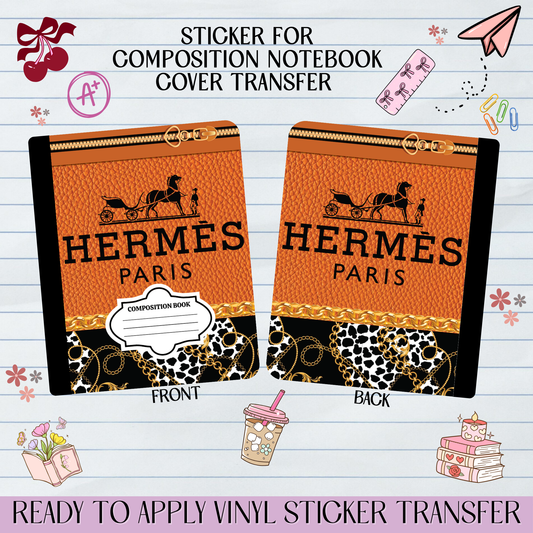 Orange Luxury Purse - Sticker for Notebook Cover