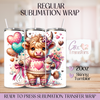 Highland Cow Valentine Balloons - 20oz Regular Sublimation Wrap