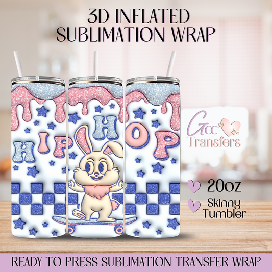 Hip Hop Bunny - 20oz 3D Inflated Sublimation Wrap