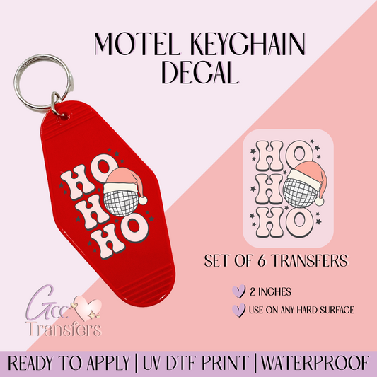 Ho Ho Ho - Set of 6 (Motel Keychain UV DTF)