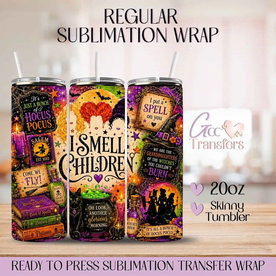 Hocus Pocus I Smell Children - 20oz Regular Sublimation Wrap